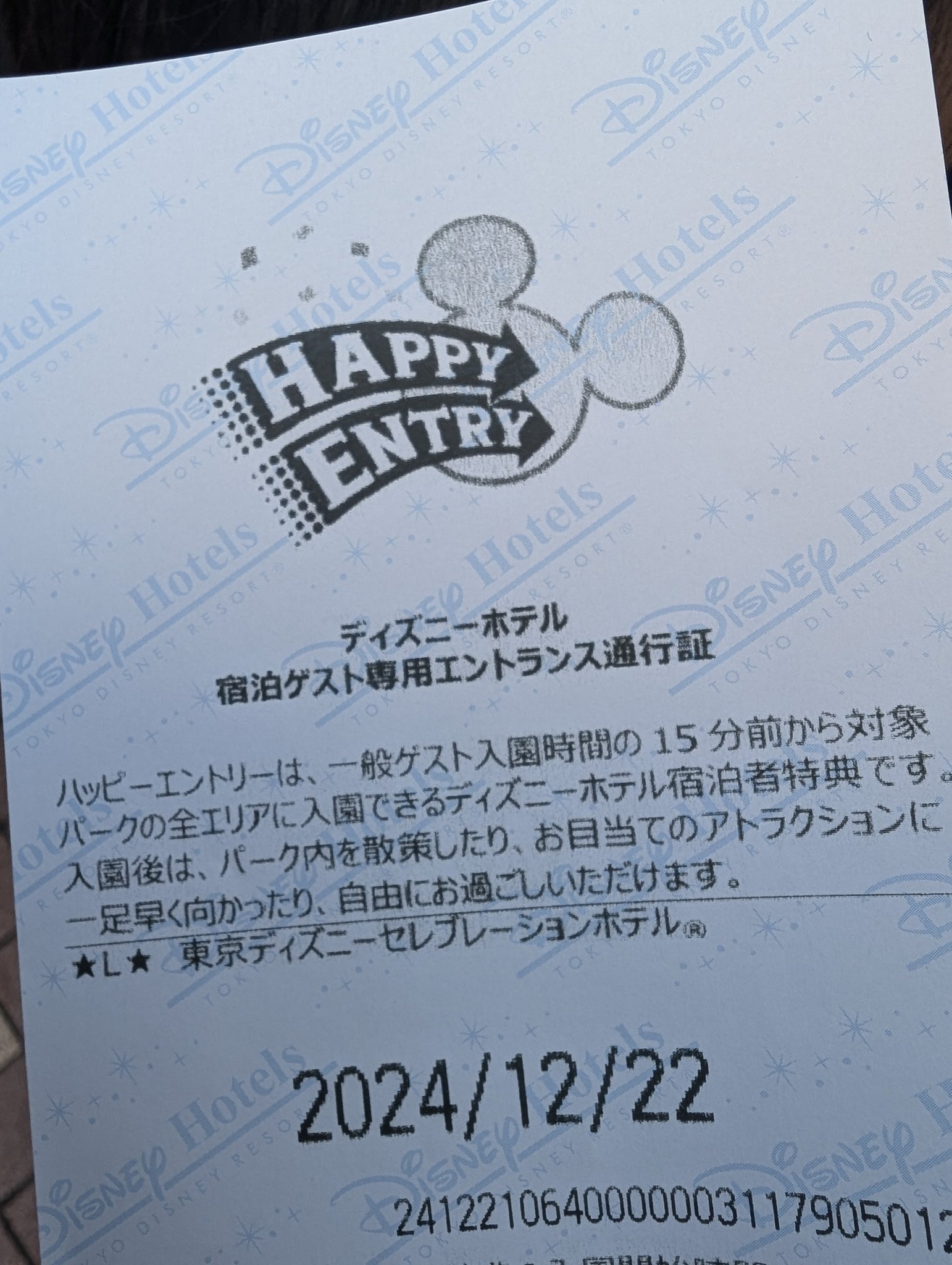 ハッピーエントリー　18(土)19(日)ランドのみ 2024年最新】ミラコスタのハッピーエントリーでファンタジー