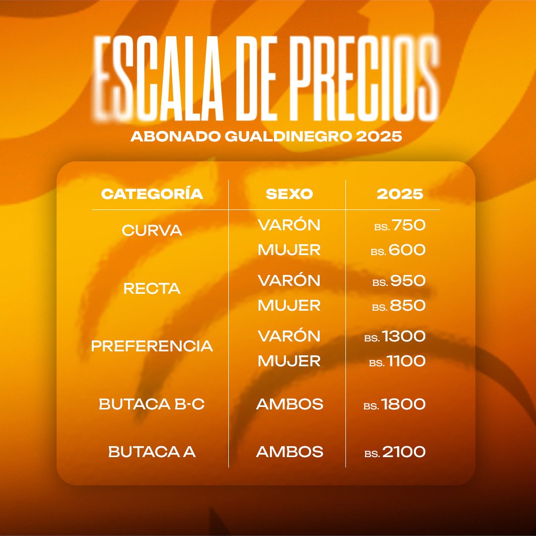 ClubStrongest's tweet image. 🟡 𝗘𝗟 𝗠𝗘𝗝𝗢𝗥 𝗥𝗘𝗙𝗨𝗘𝗥𝗭𝗢 𝗘𝗥𝗘𝗦 𝗧𝗨́ ⚫
Conviértete en 𝗔𝗯𝗼𝗻𝗮𝗱𝗼 𝗚𝘂𝗮𝗹𝗱𝗶𝗻𝗲𝗴𝗿𝗼 𝟮𝟬𝟮𝟱 🔥🐯
📆 Adquiere el tuyo a partir de mañana 22/12 
📍 Sede Colón, esq. Comercio
⏰ De 10:00 a 16:00
#HistoriaYLegado