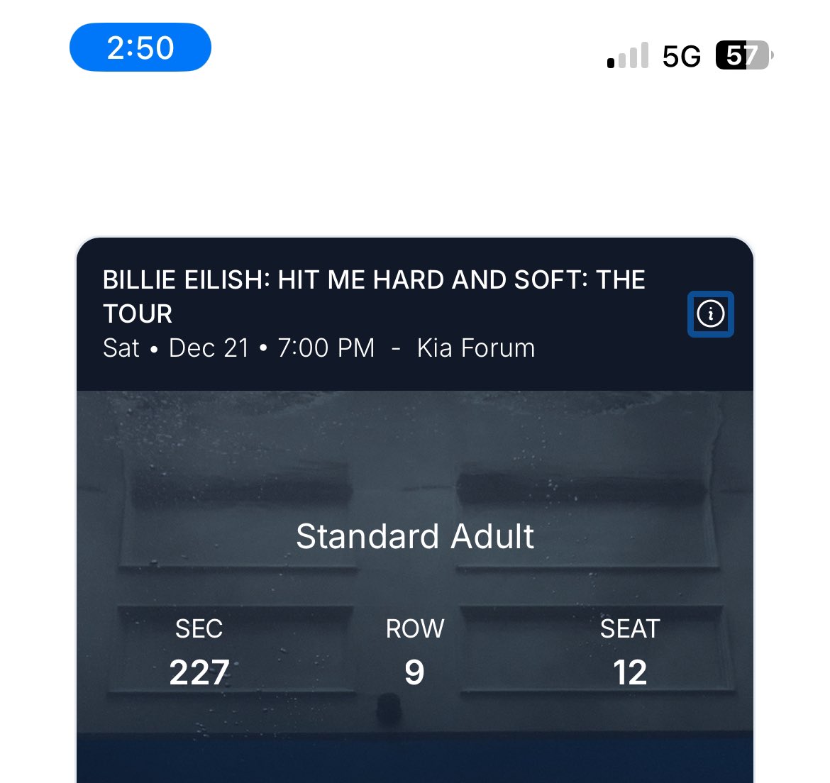 katieteebabii's tweet photo. I have 1 Billie Eilish ticket for sale for tonight at 7 at the Kia forum. Zelle only. Serious inquiry only. I can send link once money is received. $250 obo. https://t.co/GOhkSvuWlY