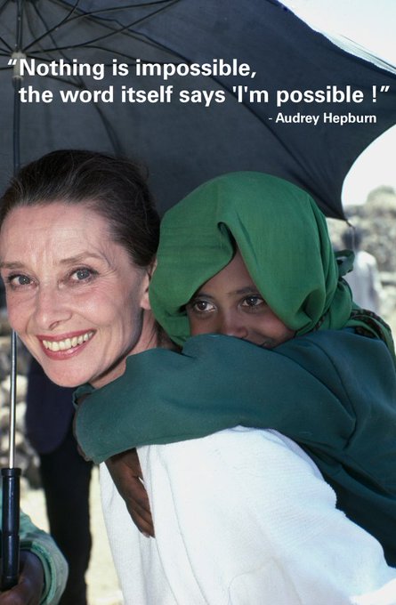 "Nothing is impossible, the word itself says 'I'm possible!" ~Audrey Hepburn

Please retweet if you agree w/these #SundayThoughts &amp; that #EducationCannotWait for any child.

#UN @stateprm @canadadev @usaid @fcdoeducation @afd_en <a href="/qatar_fund/">Qatar Fund For Development صندوق قطر للتنمية</a> @bmz_bund @yasminesherif1