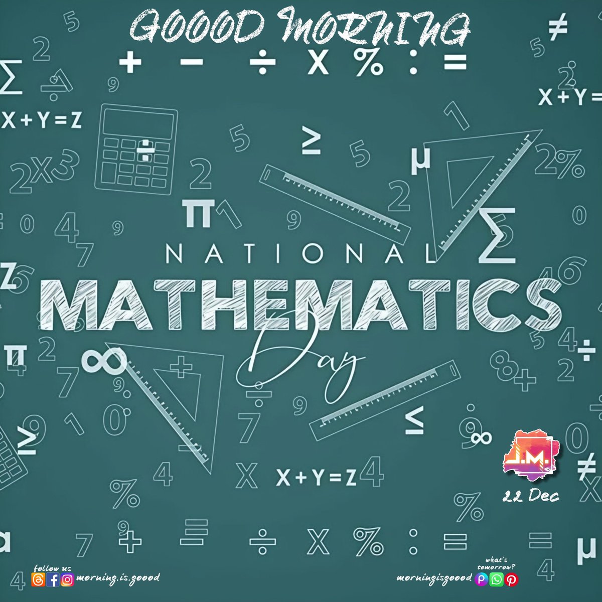 JayeshaMangukya's tweet photo. #nationalmathematicsday #mathematics #mathematician #mathematicsday #mathstudents #mathproblems #mathskills #mathematicsteacher #suprememathematics #mathematicsmemes #todaysmathematics #mathematicsinaction #ilovemathematics #appliedmathematics #mat #goodmorning #jayesha_mangukiya https://t.co/OubSGLSjBj