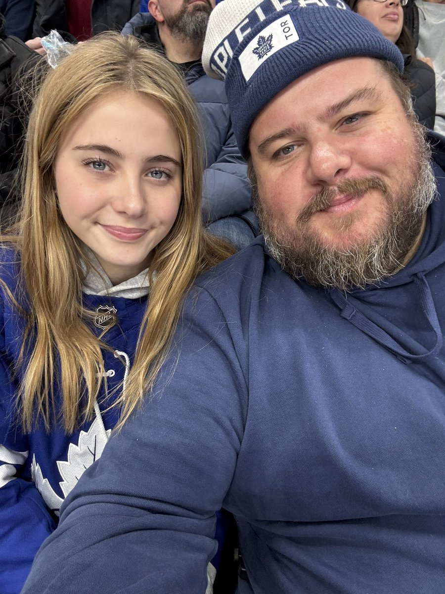 Daddy daughter night!! #LeafsForever