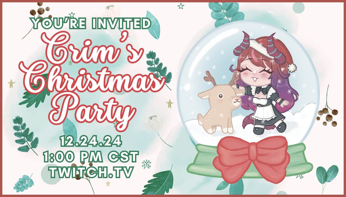 Happy Holidays! I'll be live Tuesday Dec. 24th for a just chatting/Christmas Eve stream. Let's go live around 1 PM CST, we may have some friends come visit throughout the afternoon~ hope to see you there!
twitch.tv/CrimsonKeep_VT
#VTuber #ENVTuber