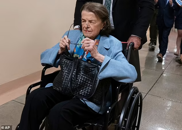 CollinRugg's tweet photo. @elonmusk Dianne Feinstein was getting rolled around and "casting votes" until the day she died. 

Our government is run by people who should be in retirement homes. https://t.co/uN5SLVABpE