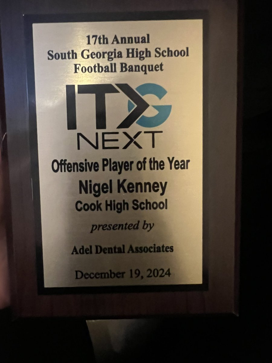 Nigelkenney10's tweet photo. I would like to say that I am Blessed to receive this award.  Thank you @itgnext_georgia  #AGTG https://t.co/V9s91gDVxZ