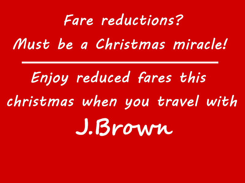 ST_GB_Support's tweet photo. Fare reductions?
Must be a Christmas miracle!
Enjoy reduced fares this Christmas when you travel with J.Brown.
To find out more, visit our brand new Discord server:
https://t.co/mAhMLxOrKy https://t.co/ZRhPL9wUVx