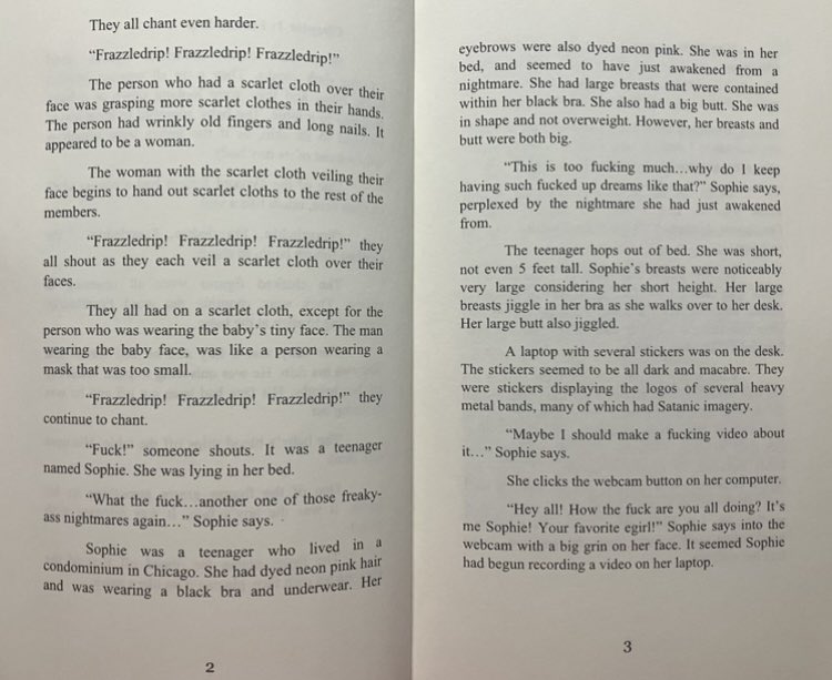 F_Gardner_1's tweet photo. @BrockRiddickIFB From my horror novel “Frazzledrip: Call of Tartaria.” See screenshots of the excerpts. I’m trying to expose this stuff https://t.co/wtVByWS6NS