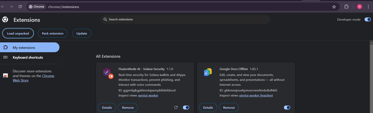 How to Load the FluxionNode AI Chrome Extension

Download the latest FluxionAI.zip:
github.com/FluxionNode/Fl…
Unzip the file to a folder.
Open Chrome and go to:
🔗 chrome://extensions/

Enable Developer Mode (top right).
5️⃣ Click Load Unpacked and select the unzipped