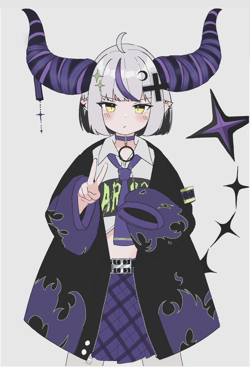 QpMeo's tweet photo. 🛸💜
 #laplus_artdesu https://t.co/jI0C9eonxk