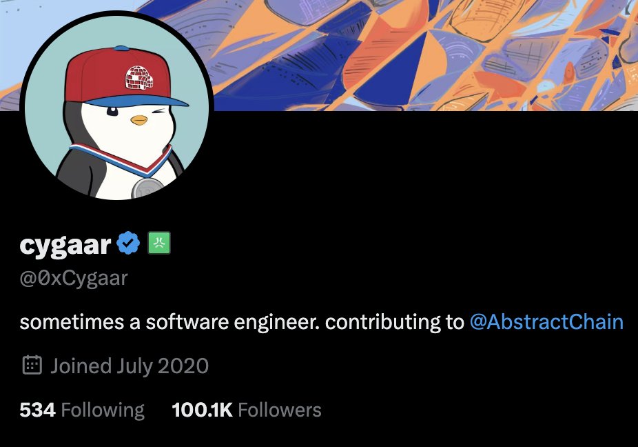 0xCygaar's tweet photo. blessed to have finally reached 100k followers

appreciate all of you for reading my threads, thoughts, and shitposts over the last 3 years

much more to come in 2025 https://t.co/9WryE5ZA2J