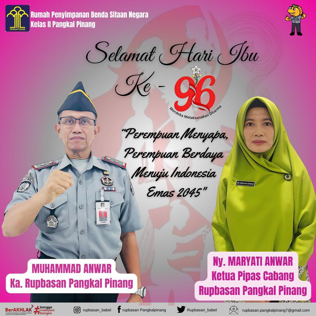 Selamat Hari Ibu Ke-96

#kemenimipas
#rupbasanbabel
#rupbasanpangkalpinang