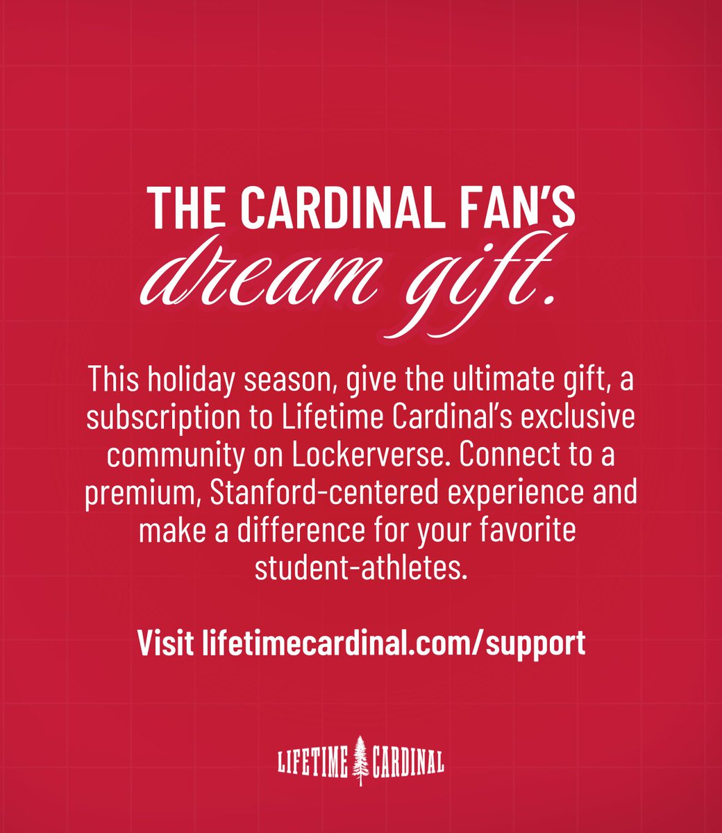 Lifetime Cardinal does an excellent job supporting Stanford student-athletes. Join their Lockerverse community to help them continue their support of current and future athletes—while getting an insider look in the process. ⬇️⬇️
app.lockerverse.com/pay/lifetime-c…