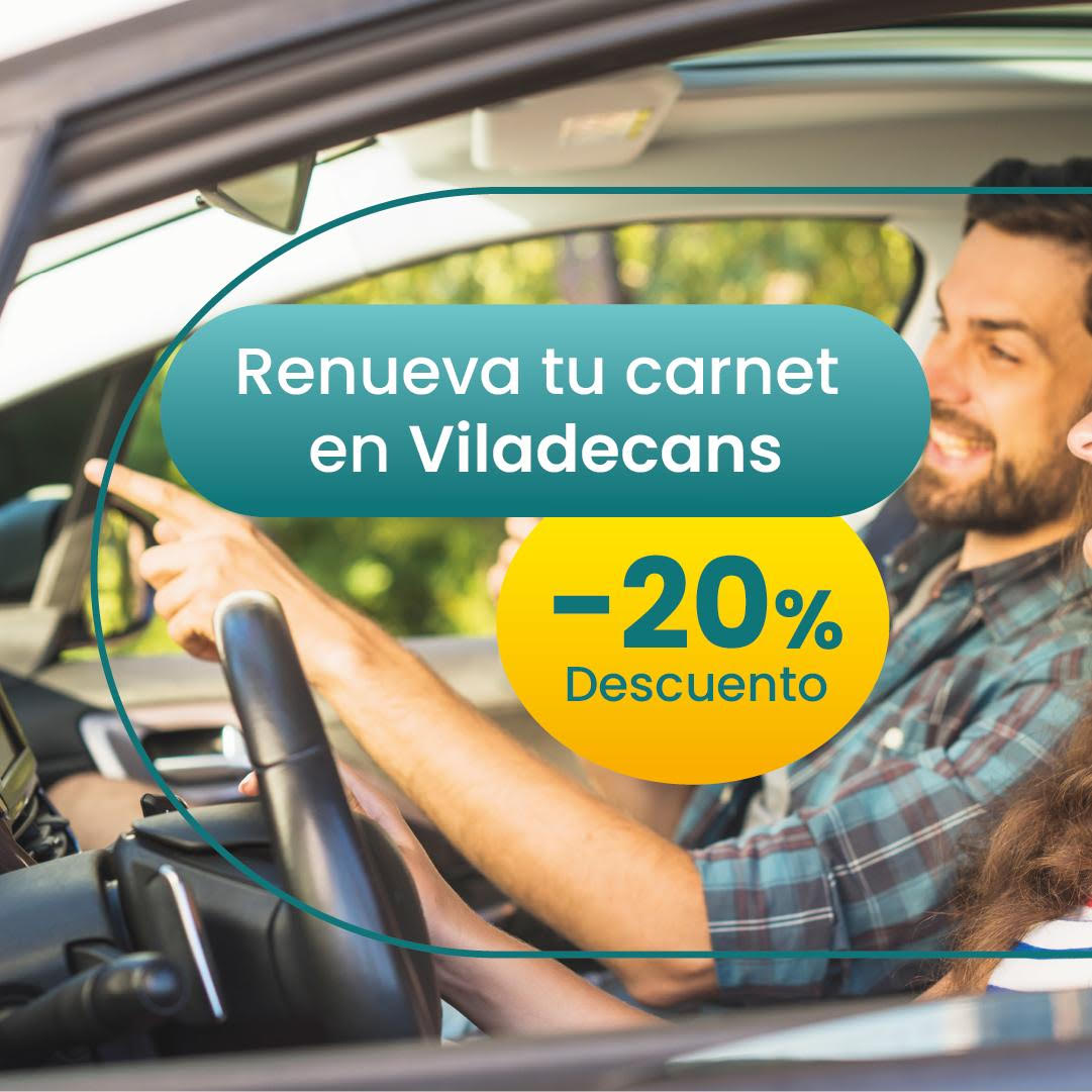 cmviladecans's tweet photo. OFERTA RENOVACIÓN CARNET CONDUCIR.   20% DESCUENTO SOLICITANDO CITA SOLO HOY LUNES 23/12/2024 y aportando este anuncio en el centro. Trámite DGT y foto gratis. ¡ Llama e infórmate ! 936590101 o https://t.co/Wk4ROGmF3k #viladecans #cornella #sancliment #santboi https://t.co/ykr8eyCHUV