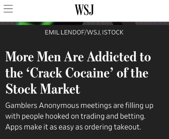 unusual_whales's tweet photo. More men are addicted to the "crack cocaine" of the stock market, per WSJ: https://t.co/APKuXc8xOc