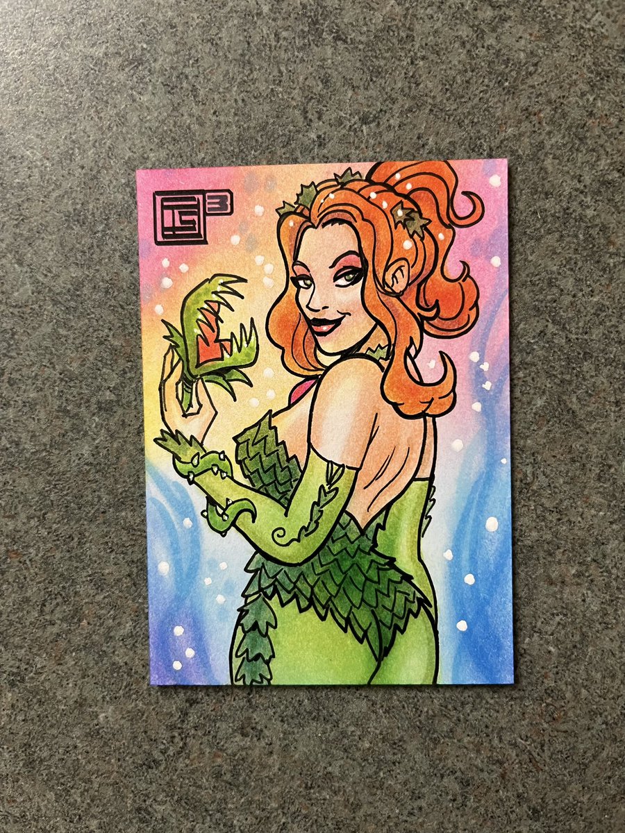 TimShinn73's tweet photo. DCember Day 21
Poison Ivy sketch card.
Up for grabs. $40 plus shipping. Message me to claim.
Each day this month I’ll post a sketch card featuring a hero or villain from the DC Comics Universe. I’ll also take sketch card commission requests.
#DCember #dccomics #sketchcards https://t.co/CJwjlJjlrd