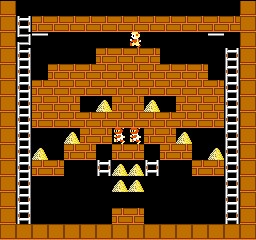 RAP50_2DHMKMEL's tweet image. #ロードランナー #LodeRunner
10点インベーダーの面　計2面
頭歩きが少し難しいくらいかと思います。