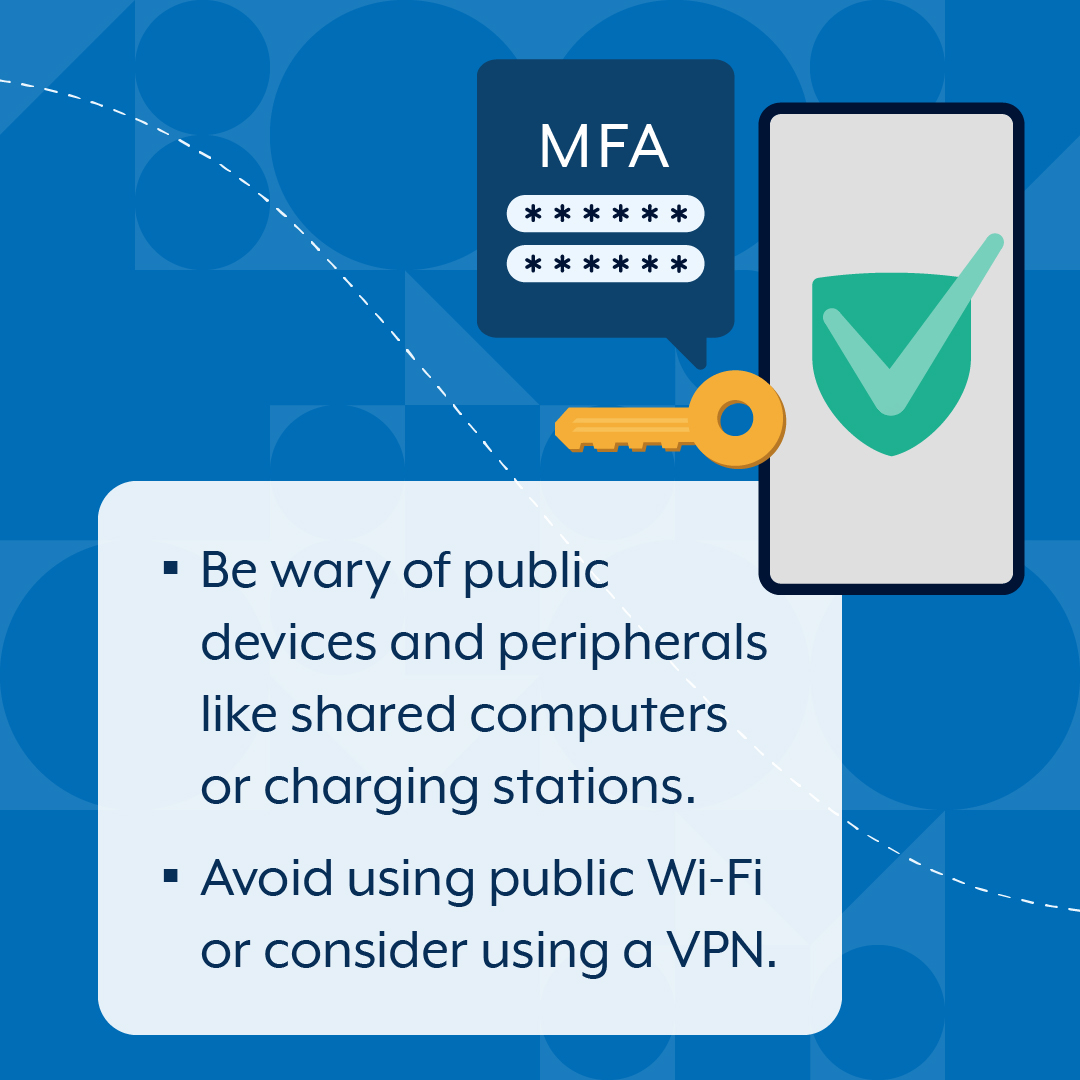 ASDGovAu's tweet image. Don’t let your guard down when travelling ✈ While you’re enjoying your holiday, cybercriminals are working hard to access your information. 

Visit our website to get our tips for travelling 👉 cyber.gov.au/protect-yourse…