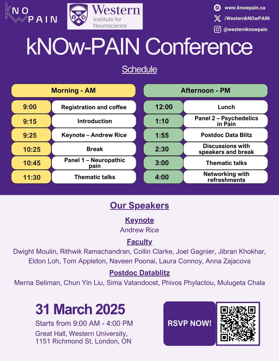 RSVP NOW! Our first kNOw-PAIN Conference will be happening on March 31, 2025, featuring Dr. Andrew Rice, IASP President.
