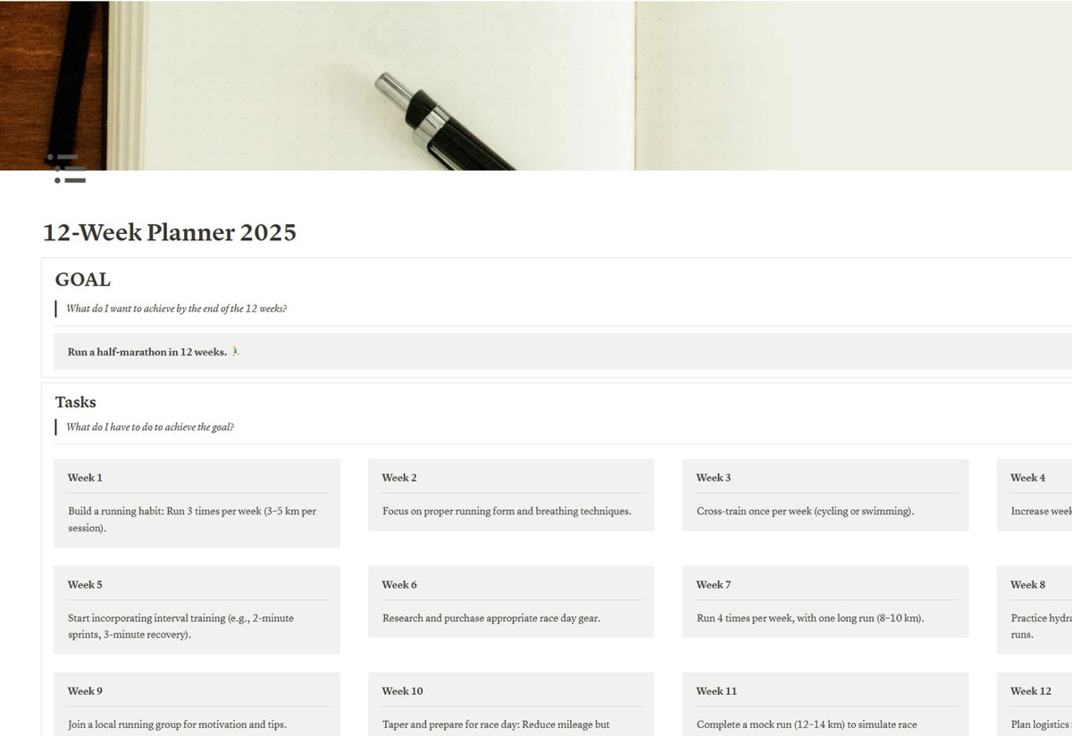 yiyoonchul's tweet image. Want to try a focused approach to planning?

Simplify your workflow and accomplish your goals, one 12-week cycle at a time.

#2025planner #notionplanner #notiontemplate