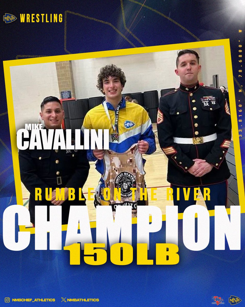 Congratulations to junior Mike Cavallini on winning the 150lb division at the Rumble on the River!