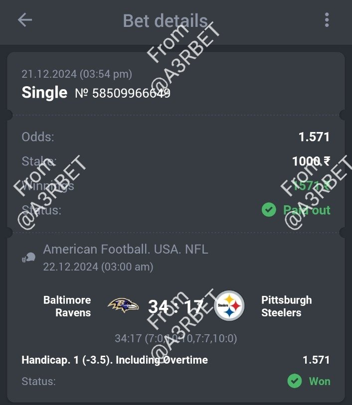 A3RBET's tweet photo. American Football - NFL
🏈 Baltimore Ravens HC (-3.5) ✅
🔖 1.57
💵 80 Units
#NFL #AussieRules #Footy #NFL2024 #NFL24 #SportsBetting #BetOnAFL #NFLBetting #NFLBets #BettingTips #NFLPicks #NFLPredictions #bettingtwitter #GamblingX #BetResponsibly
Like + RT https://t.co/ovU01qqOpj
