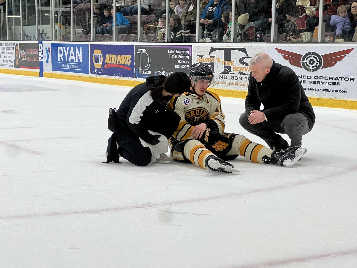 sidbocko's tweet photo. @NAHLHockey Please tell me how you’re protecting your players. #19 on @theaustinbruins got knocked out. Cross eyed and crying and is back on the ice 20 minutes later for the second period.  Not ok!! https://t.co/g7cG6GP7lx