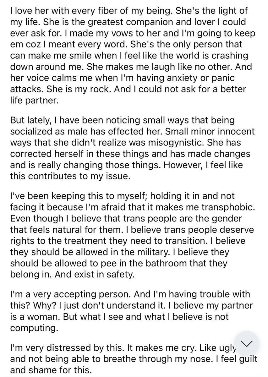 The self-gaslighting is strong in this one.