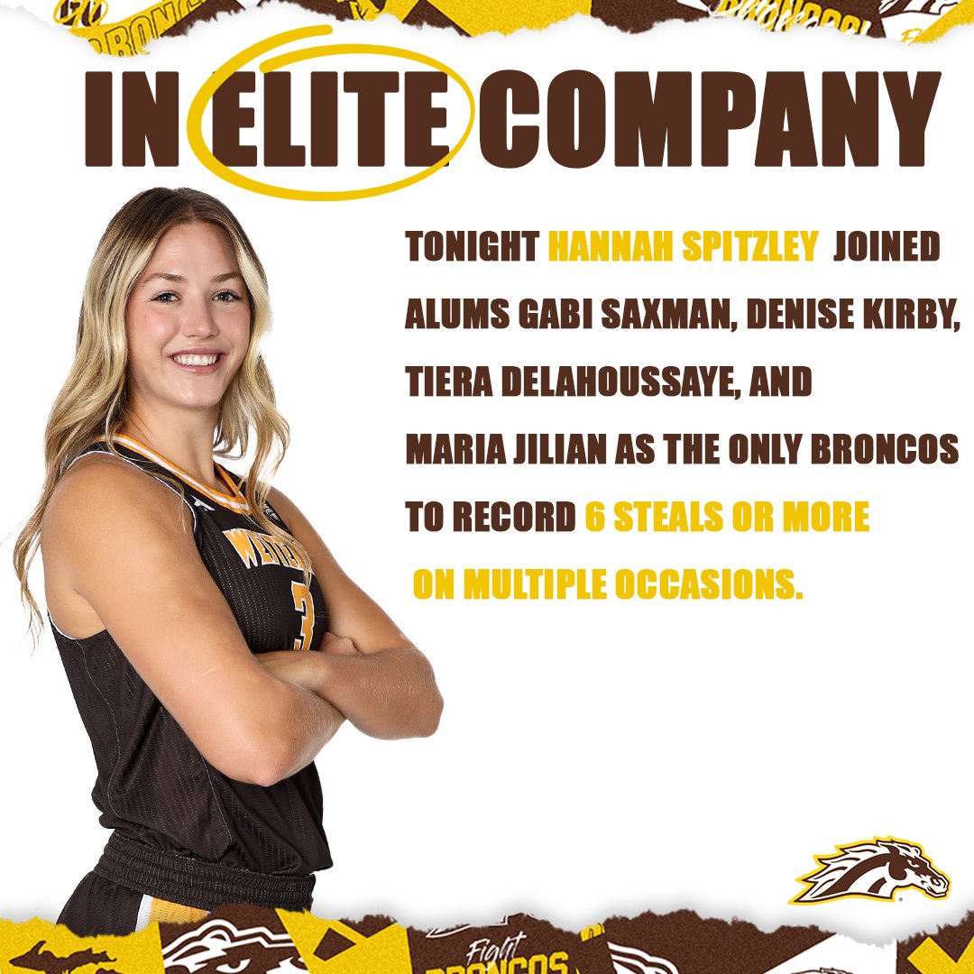 WMU_WBB's tweet photo. 𝓣𝓸𝓹 𝓣𝓲𝓮𝓻
Tonight, @hannahs2020 became the 5th Bronco in program history to capture 6 or more steals on separate occasions!
#BroncosReign https://t.co/x76xjthMYP