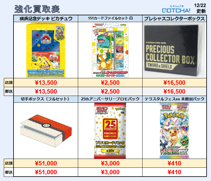 ⏫ポケモンカードBOX 強化買取⏫ 横浜記念デッキピカチュウ 🔥13,500円