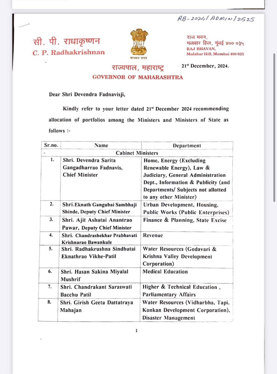 _gaurav_daphal's tweet image. 2024 मंत्रिमंडळ विस्तार 
#महाराष्ट्र 

सर्व नवनिर्वाचित मंत्री मोहदयांचे हार्दिक अभिनंदन!