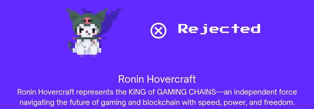 zxcleyon's tweet image. Kindly asking for the Ronin Hovercraft UGC to be reviewed before the year ends, It had an unexpected art change(rejected). Kotaro (submitted after Ronin UGC) was reviewed and approved, Fingers crossed for a year-end review🥹 @heidichristne @whatslukedoing @pixels_online