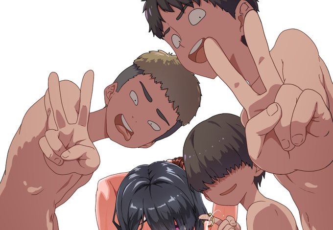 @shidonyan わかりやすいので個人的には目ありのが好きです。
本当は右のクソガキも表情付けたんだけど泣く泣く削った😔 