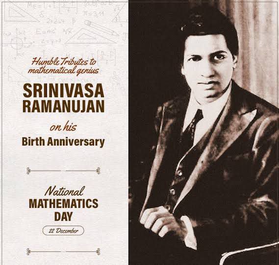 Heyyadav17's tweet photo. 22 दिसंबर राष्ट्रीय गणित दिवस की शुभकामनाएं
#NationalMathematicsDay
#SrinivasaRamanujan #MathDayIndia #MathematicsForAll #GiftOfEducation https://t.co/yIOHCKq67R