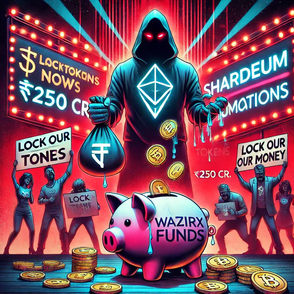 Hey <a href="/NischalShetty/">Nischal (Shardeum) 🔼</a> and <a href="/WazirXIndia/">WazirX: India Ka Bitcoin Exchange</a>, LOCK THE CRYPTO TOKENS NOW! You promised this in your last townhall, yet nothing has been done.

You’ve already DESTROYED WazirX users, and now your new project @Shardeum is splurging on free gifts and promotions. Where is this money coming