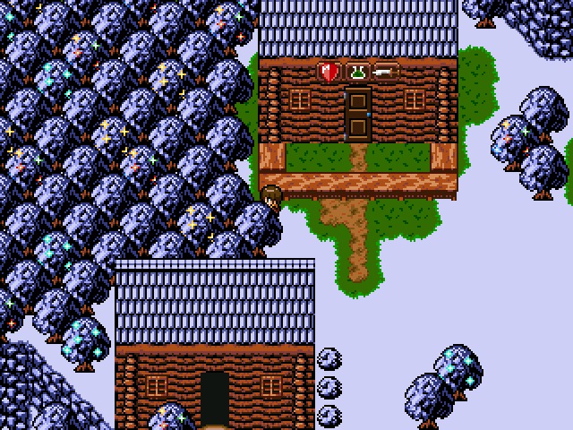 HushPuppyGames's tweet photo. Giving the winter town a complete redesign, and giving it christmas themes me thinks.   #rpgmaker #pixelart #jrps #retrogame #indiegame https://t.co/arF07aOnt0