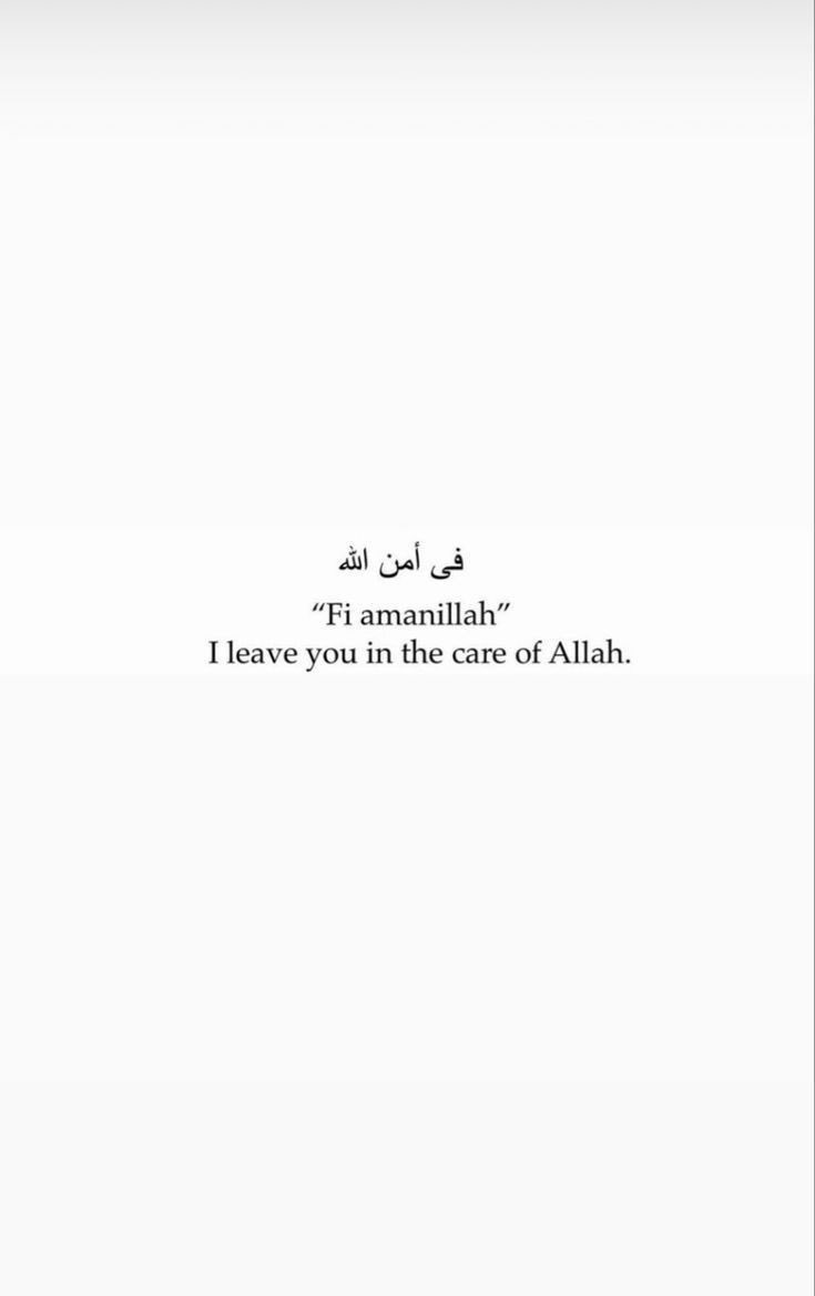 “Fi Amanillah”