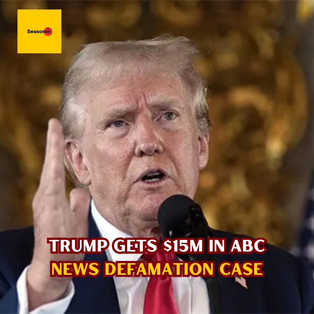 SEASONER_'s tweet photo. Trump gets $15m in ABC News defamation case
ABC News has agreed to pay $15m (£12m) to US President-elect Donald Trump to settle a defamation lawsuit after its star anchor falsely said he had been found “liable for rape”.

 #New #Magazine #News #Trend #Trending #Wolrd #Magazine https://t.co/UKUu9AeK10
