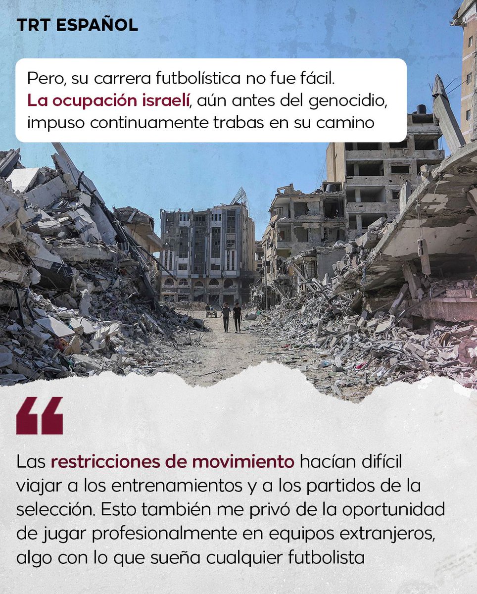 TRT Español (@trt_espanol) on Twitter photo Leyla Hamed <a href="/leylahamed/">Leyla Hamed</a> periodista de fútbol y experta en derecho deportivo, comparte con nosotros la historia de Khaled Dader, futbolista profesional en Palestina que emigró antes del genocidio que Israel perpetra en Gaza.
Desde Madrid, donde juega en el Vallecas, lanzó una Leyla Hamed <a href="/leylahamed/">Leyla Hamed</a> periodista de fútbol y experta en derecho deportivo, comparte con nosotros la historia de Khaled Dader, futbolista profesional en Palestina que emigró antes del genocidio que Israel perpetra en Gaza.
Desde Madrid, donde juega en el Vallecas, lanzó una