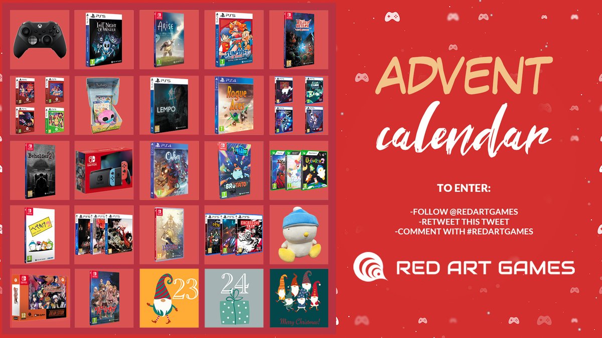 ADVENT CALENDAR 22 🎁 | The prize of today is Elrentaros Wanderings known as Rear Sekai Deluxe Edition 😍
➡️ To participate: RT this tweet+follow @redartgames &amp; reply with #RedArtGames

Winner to be announced on January 7, 2025.