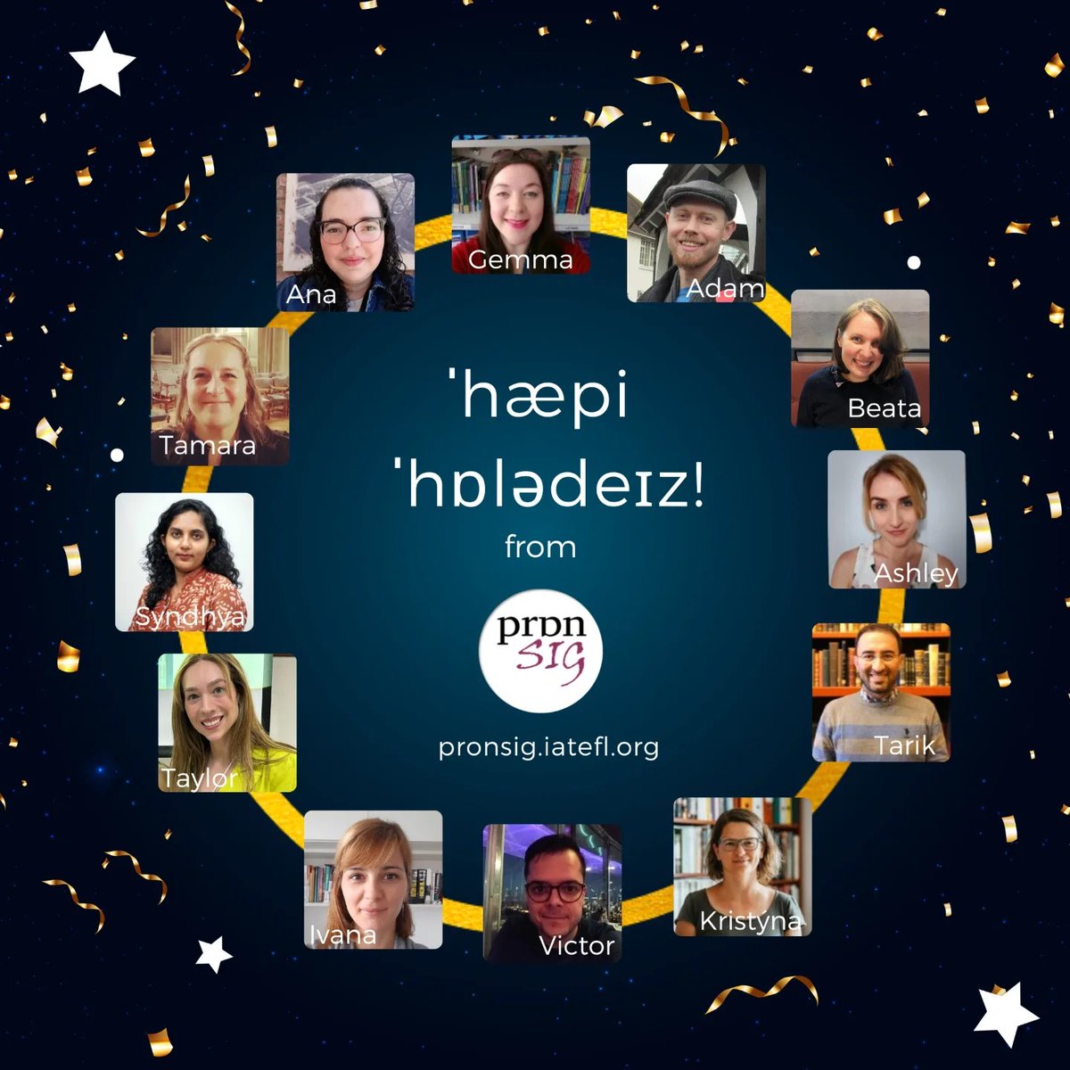 Here’s to PronSIG, our incredible crew! 🎉 Wishing you joy, laughter, and inspiration this holiday season. Together, we’ll continue shaping the sounds of English and making a difference in the new year! 🌟✨ #SeasonsGreetings #PronSIG #Team #English
