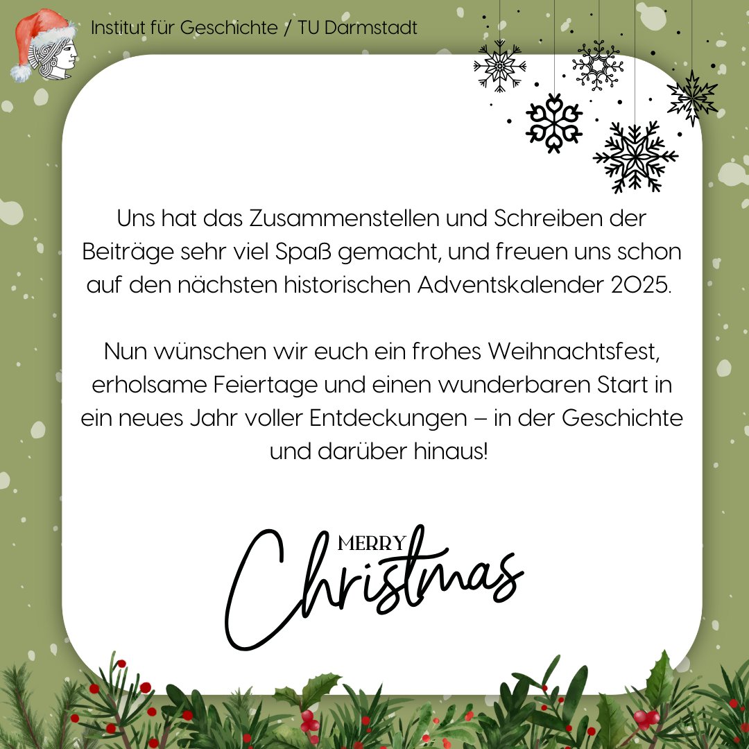 🎄✨ Türchen Nr. 24
Heute ist der Tag! Der Augenblick auf den wir alle die letzten 24 Tage gewartet haben.
Wir danken all unseren LeserInnen und allen, die die Beiträge für den Adventskalender eingereicht haben. ❤️
Wir wünschen allen Frohe Weihnachten und einen guten Rutsch!
