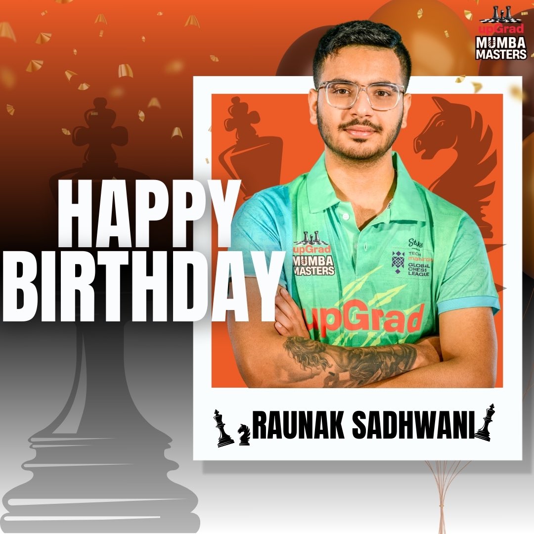 umumba's tweet image. Wishing our Mumba Master and the prodigious @sadhwani2005 a very happy birthday 🎂
Here’s to many more checkmates on the board ♟️
#upGradMumbaMasters | #आमचीMumba