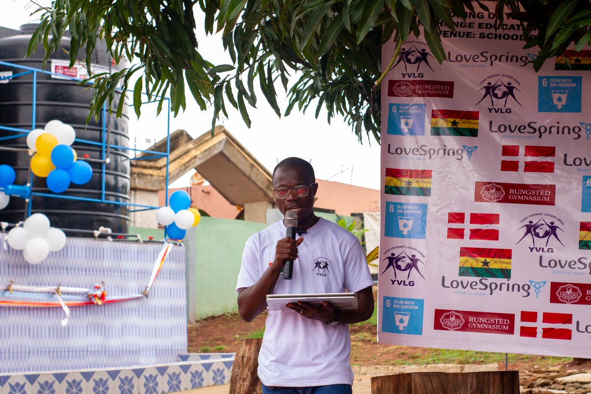 YVLGhana's tweet photo. Thrilled to announce the commissioning of the Youth for Change Educational Center #WASH project in Asuofua, Ashanti Region! 🚰
✅ Mechanized water system (2x7,000L tanks)
✅ Washrooms: 4 showers (girls &amp; boys)
✅ 15 taps &amp; handwashing basins
✅ Direct impact: 2,000+ beneficiaries https://t.co/qHuNKDj3Nr