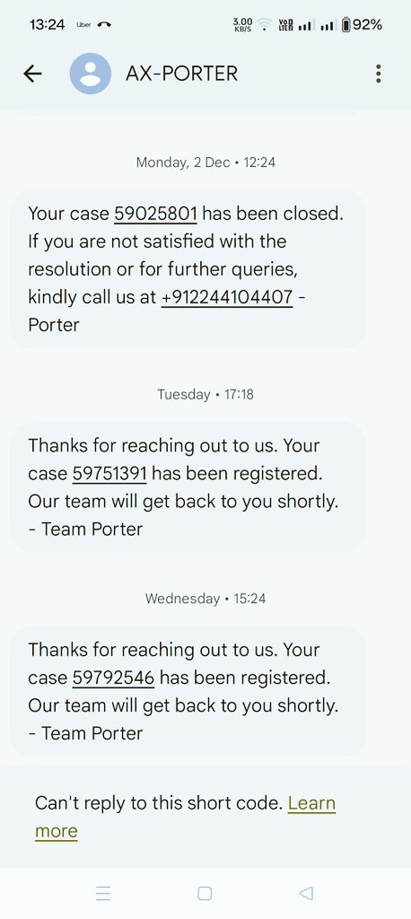 i_arpit_shah's tweet image. @porterit_
The cheat company..! They have crap internal processes. It's been 20 days since I raised an initial request to transfer the money from my wallet to my bank account. More than 10 calls, but no resolution. They are closing cases without my consent.