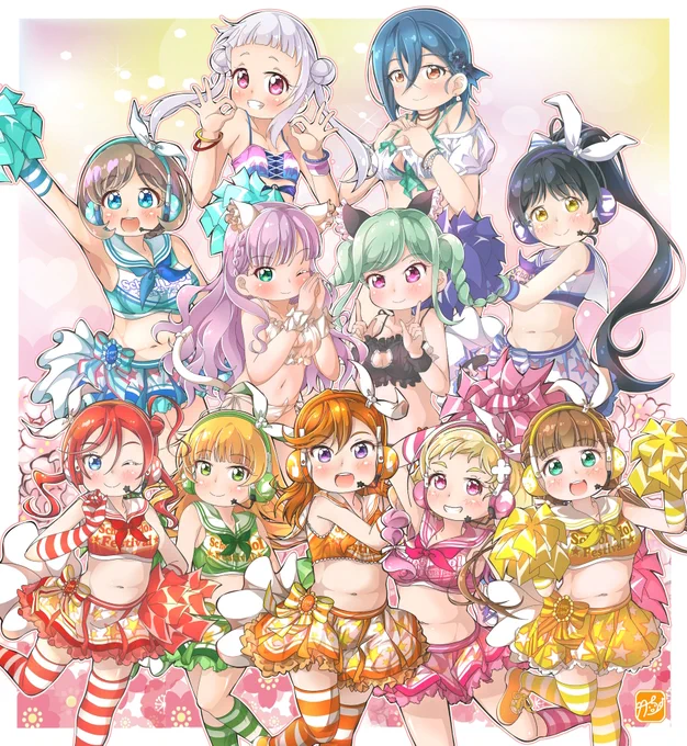 こんばんはでゲソ!('ω')ノ今日もお疲れ様でした～*\(๑'▽`๑)/*。卒業おめでとうっ!!!手をつないでおけば怖くない。Liella!の11人はずっとずっと一緒#スパスタ3期 #Liella #lovelive 