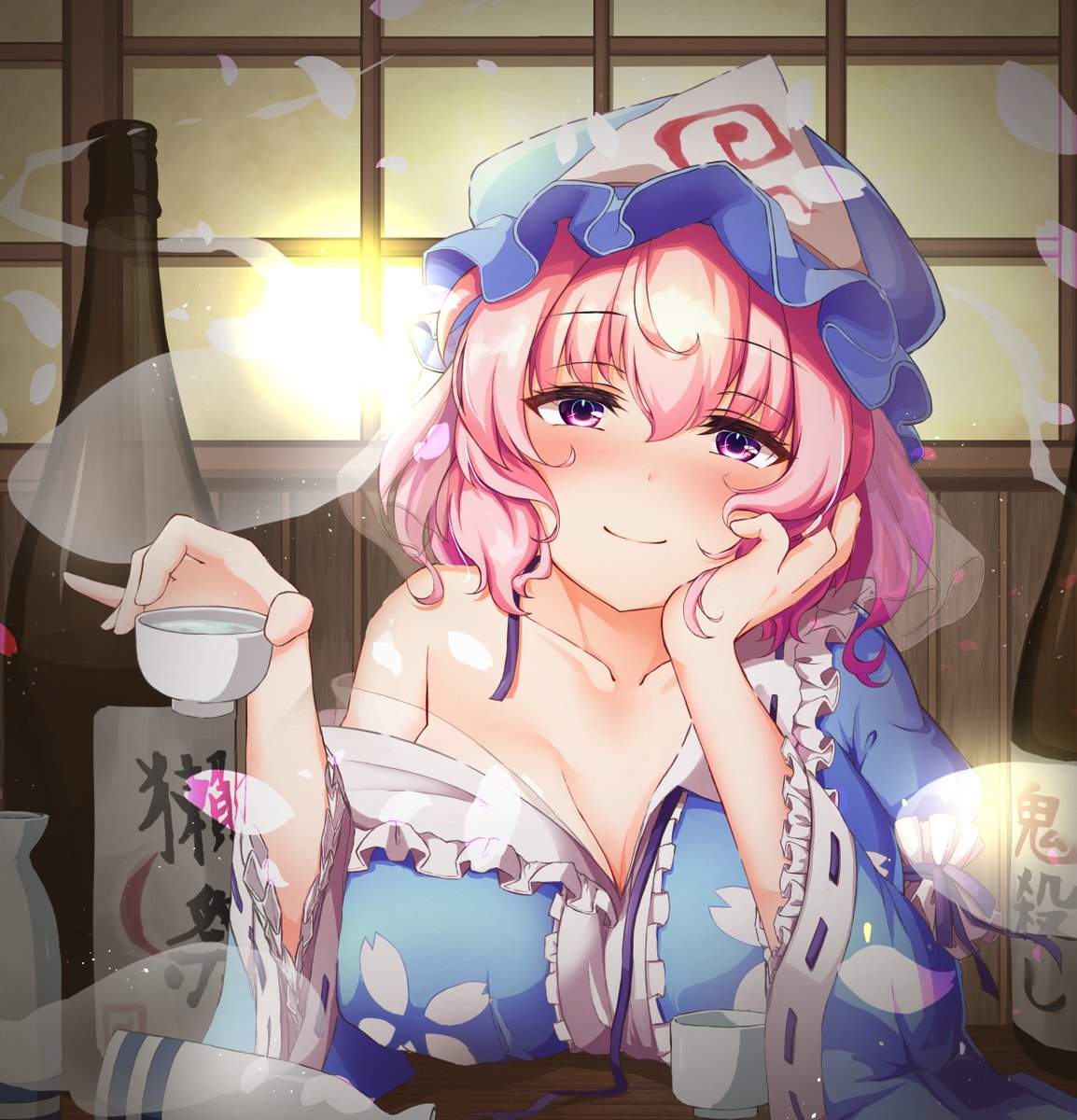 LifeBorderDeath's tweet photo. "Oh, my, been a while to have a visitor. Welcome to Hakugyokurou.

Why, aren't you a tiny little cutie~ Wonder what brought you to this place, though.

Oh well, feel free to stay, and in the meantime, would you accept this love from me?"

#TouhouRP #MVRP #NSFWRP #GrowthRP #SizeRP https://t.co/rsnBwjZttT