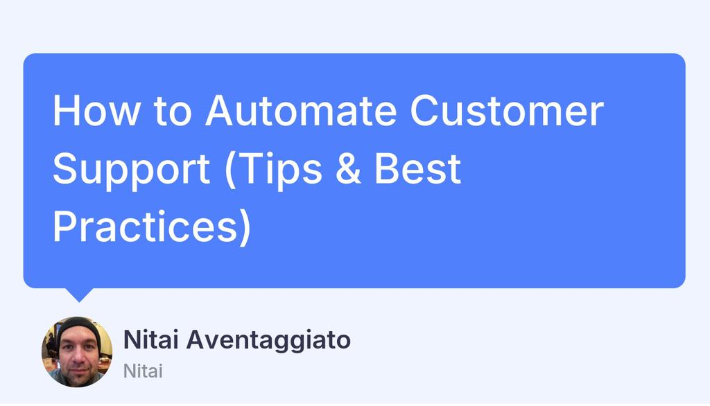 thenitai's tweet image. AI chatbots to answer common questions, provide product recommendations, or collect feedback from your customers 24/7 on the channel they prefer.

▸ lttr.ai/AZvjv

#CustomerSupportAutomation #MakingSupportFaster #SecretWeapon #ExtensiveManualHandling