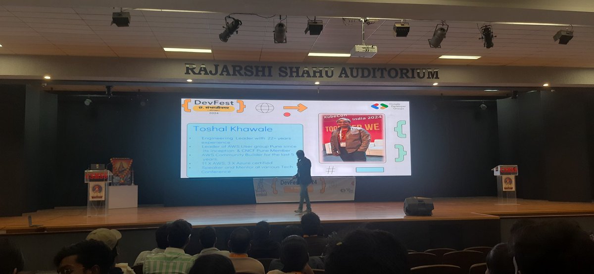 tanmay_7961's tweet photo. Attended my 2nd DevFest of the year at Chh. Sambhajinagar
Key highlights:  
- Docker &amp; AI/ML by @AshutoshBhakare  
- Prompt Engineering by @toshalk 
- GCP Storage by @pratikkalein  
- AI in Payments by @imnamratamore &amp; @ameyinvent https://t.co/SovZitrEh7