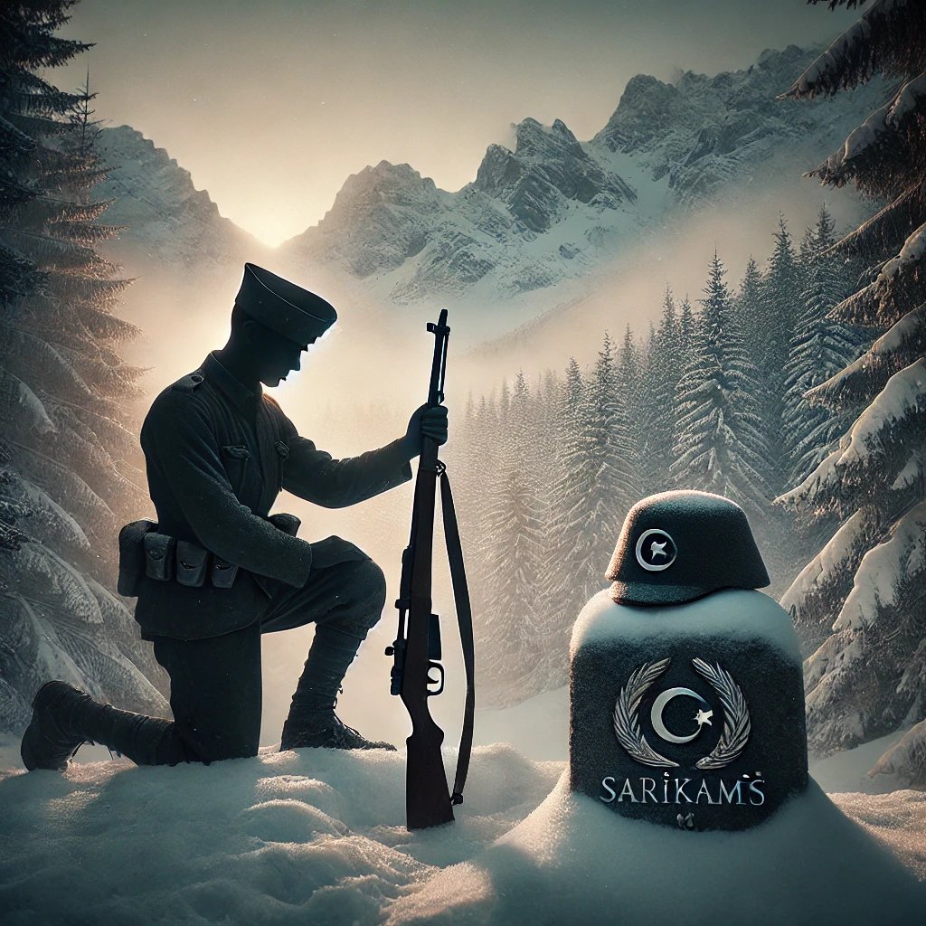 22 Aralık 1914 Sarıkamış… Vatan toprağına düşen her kar tanesinde, ebediyen hatırlanacak bir fedakârlık. Aziz şehitlerimizi rahmet ve minnetle anıyoruz.