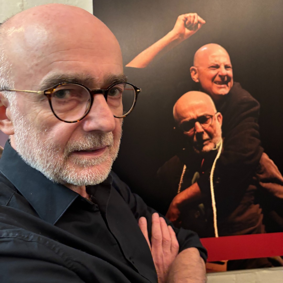 If you've been to the theatre recently, then you might have seen that we've refreshed our front-of-house art to reflect some of our more recent productions. We managed to catch some of their subjects with their pics. 
Most wall pics are by our brilliant volunteer, Chris Clarke.